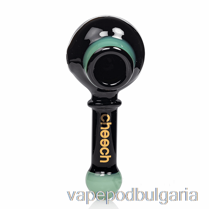 Vape Bulgaria Cheech Glass Dual Spoon Pipe Black / Nefrit